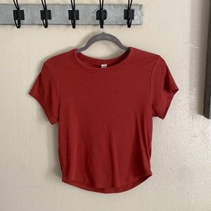 Red cute simple top